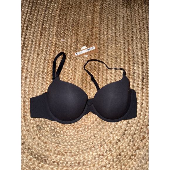 SKIMS push up demi bra in onyx size 36B - NEW - Picture 1 of 3